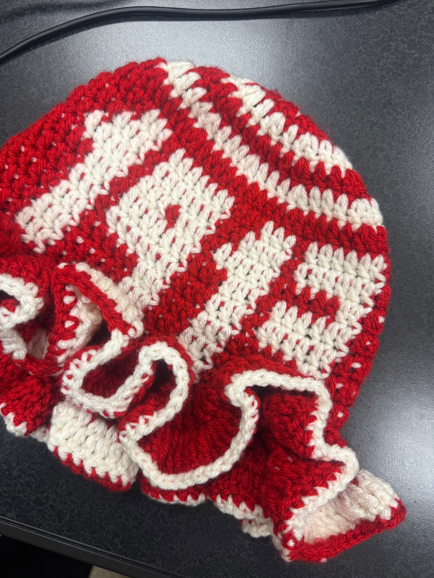 Tapestry Crochet Ruffle Hat