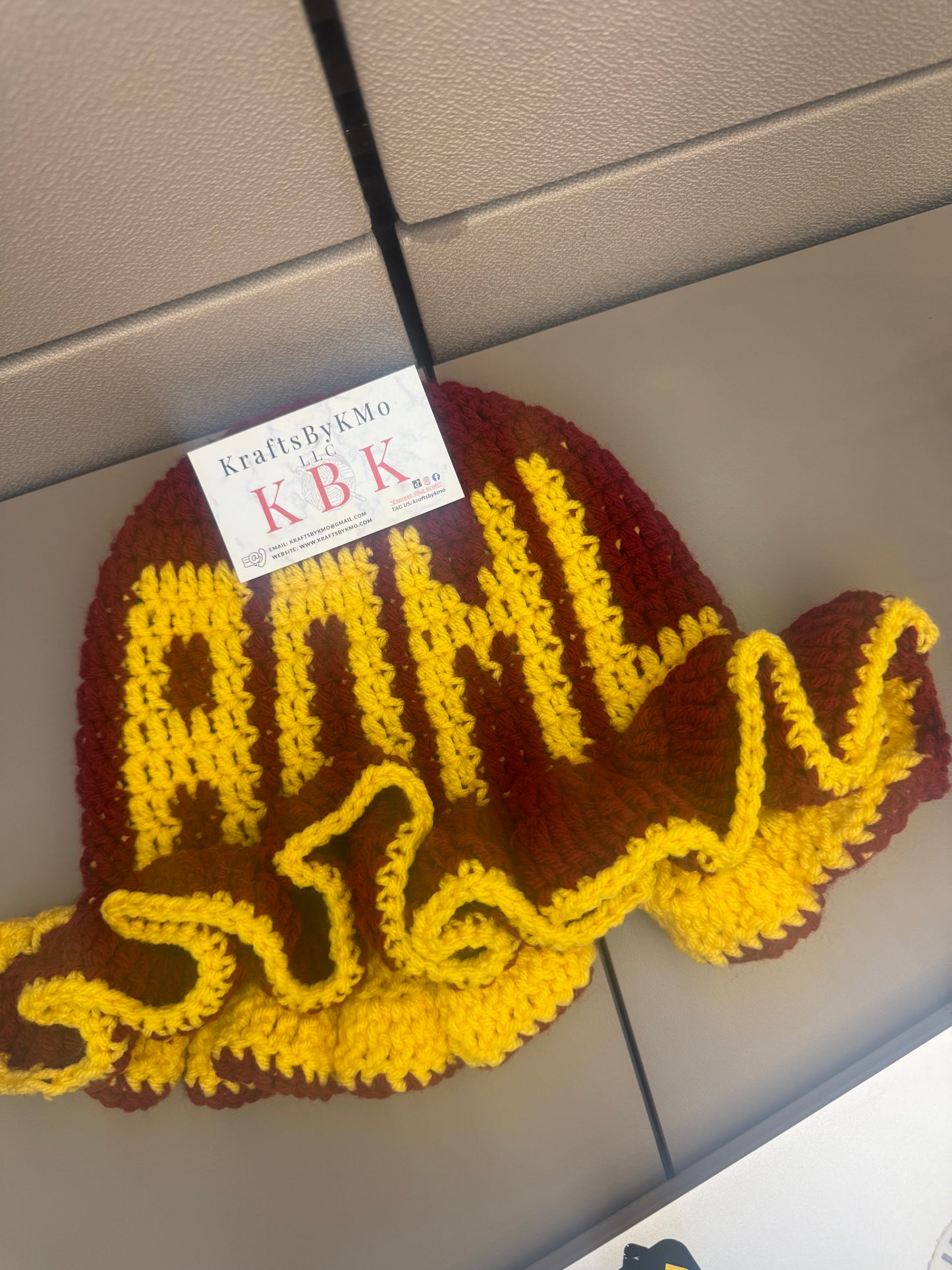 Tapestry Crochet Ruffle Hat